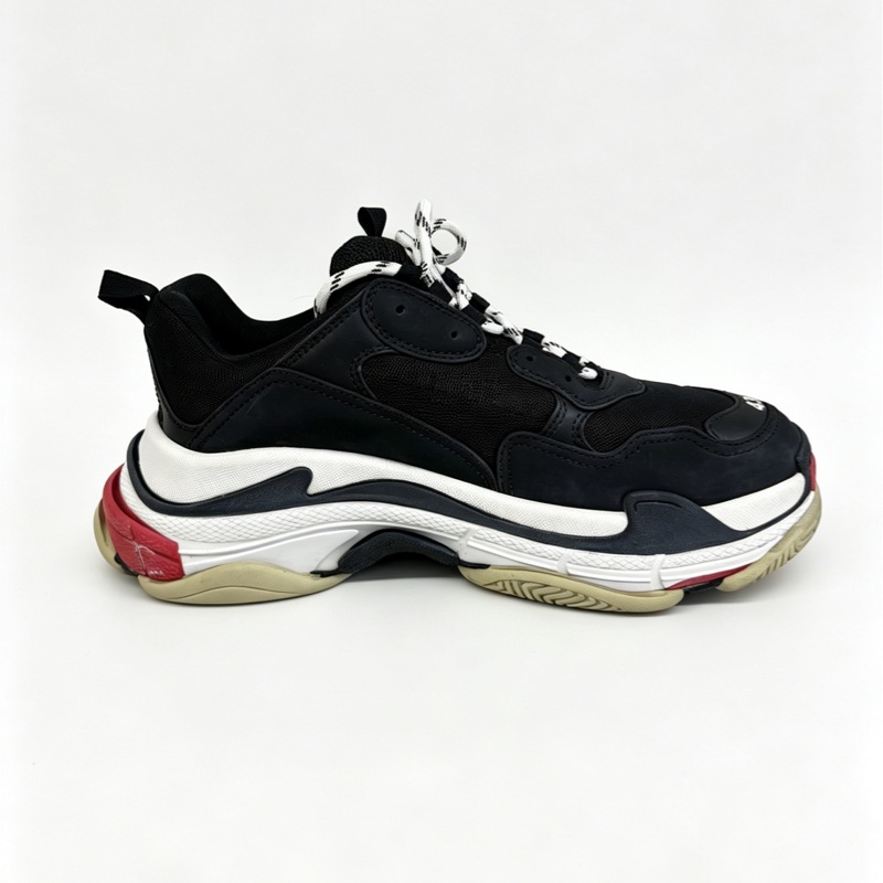 巴黎世家/Balenciaga TRIPLE 織物/牛剖層革 43碼-6