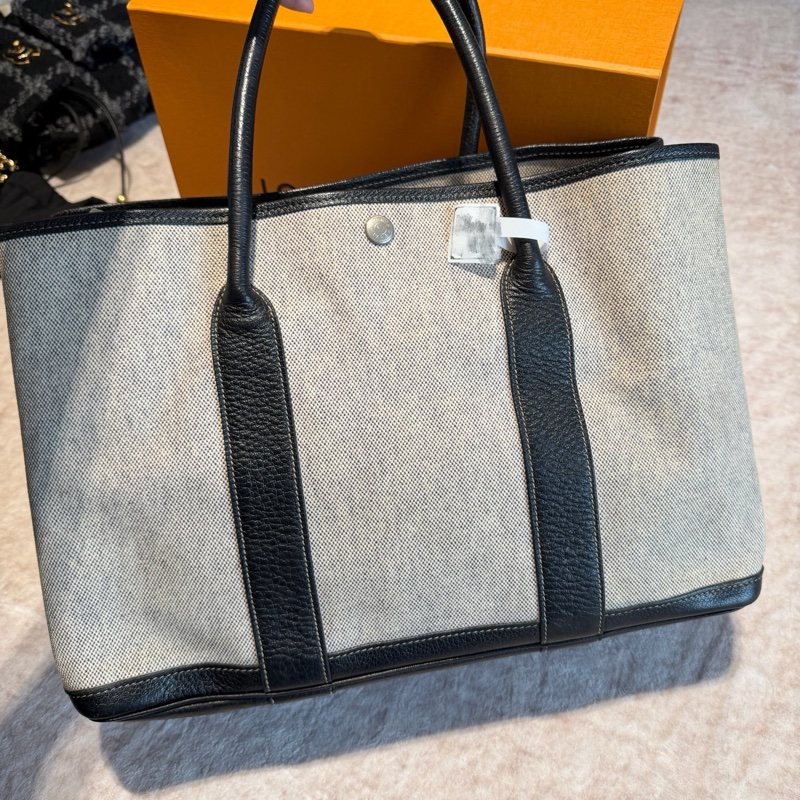 愛馬仕/hermes黑白拼色花園36-1