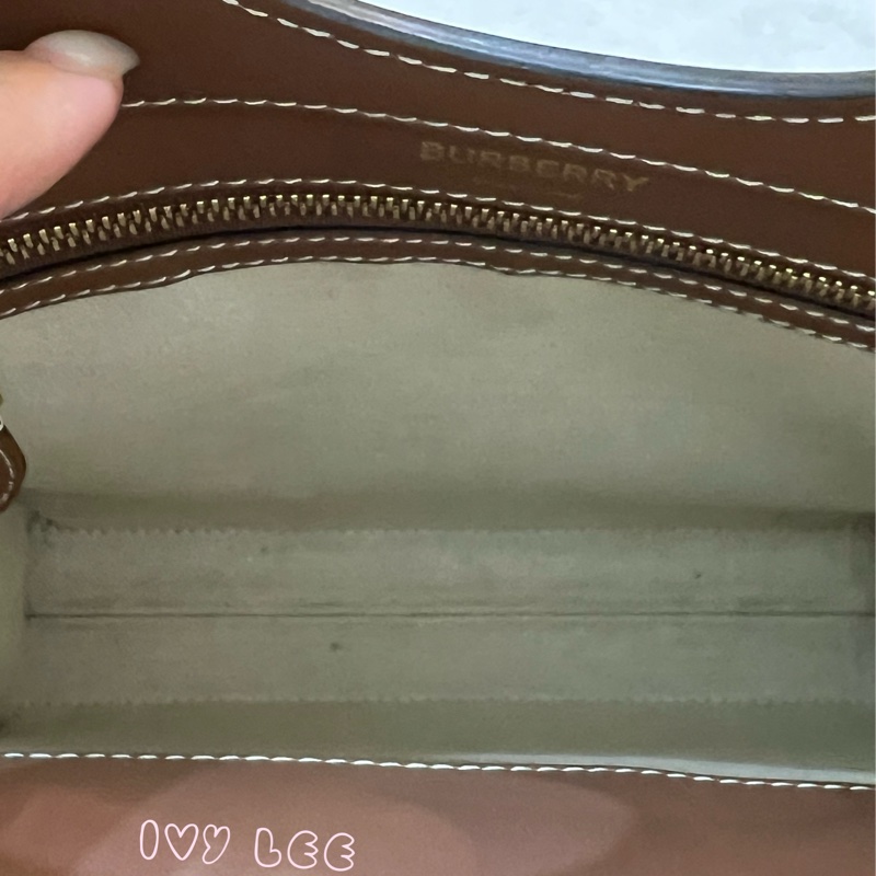 BURBERRY Pocket 80393611 雙色帆布皮革 斜背包 肩背包 正品 二手精品-2