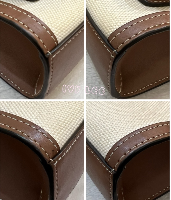 BURBERRY Pocket 80393611 雙色帆布皮革 斜背包 肩背包 正品 二手精品-12