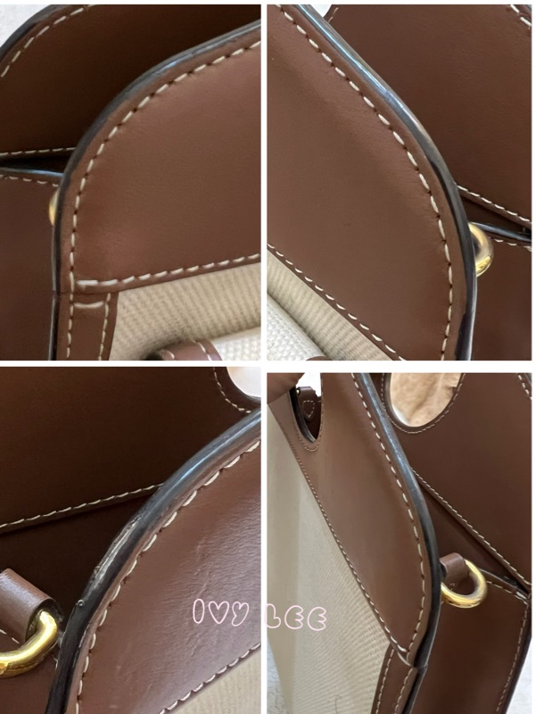 BURBERRY Pocket 80393611 雙色帆布皮革 斜背包 肩背包 正品 二手精品-13