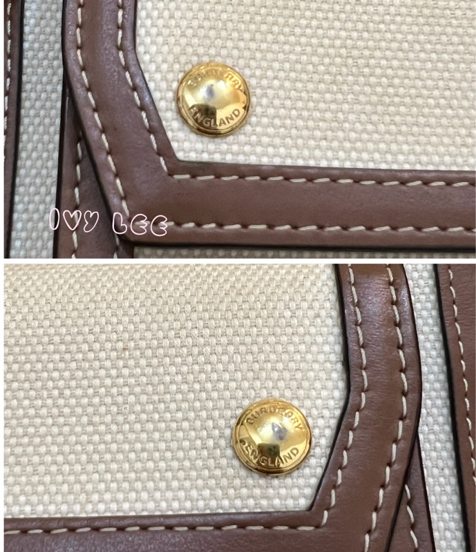 BURBERRY Pocket 80393611 雙色帆布皮革 斜背包 肩背包 正品 二手精品-17