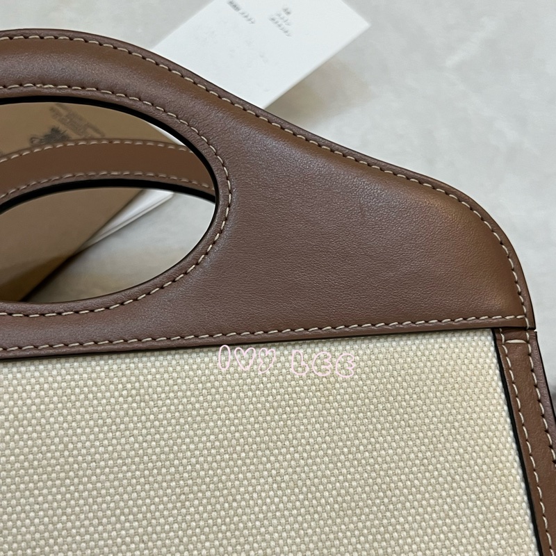 BURBERRY Pocket 80393611 雙色帆布皮革 斜背包 肩背包 正品 二手精品-26