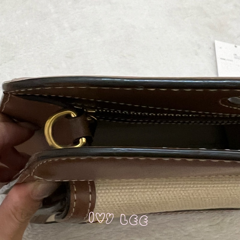 BURBERRY Pocket 80393611 雙色帆布皮革 斜背包 肩背包 正品 二手精品-31
