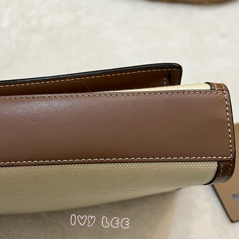 BURBERRY Pocket 80393611 雙色帆布皮革 斜背包 肩背包 正品 二手精品-34