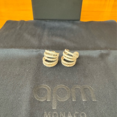近新apm CROISETTE Mini 5-Hoop Promesse 耳環 銀
