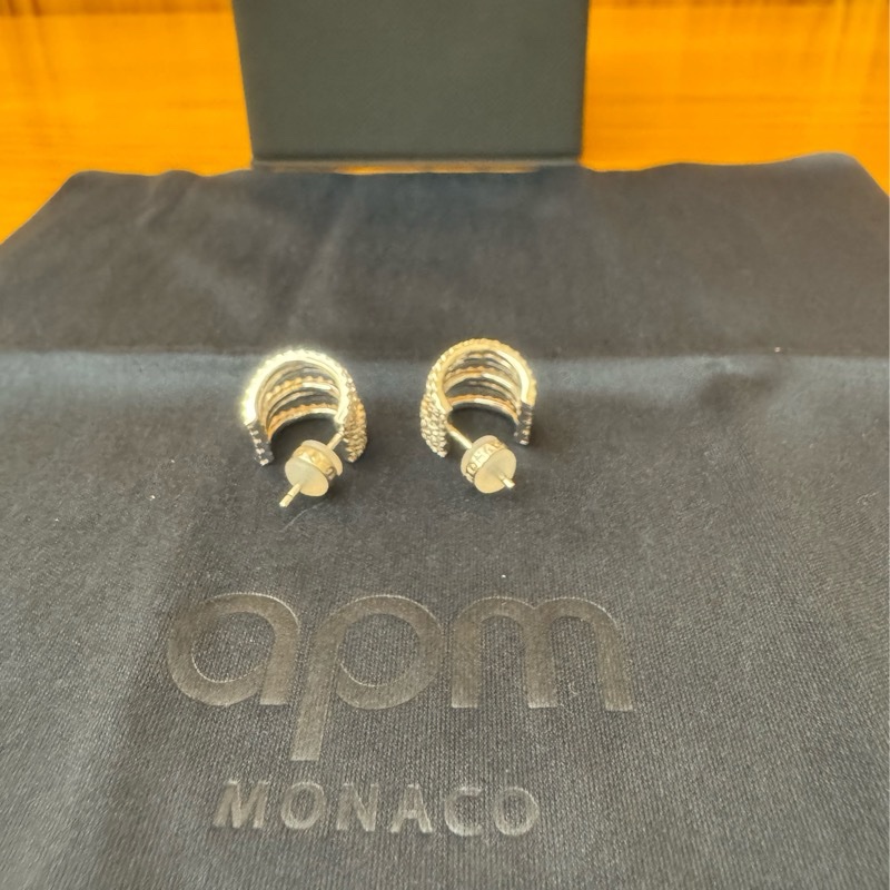 近新apm CROISETTE Mini 5-Hoop Promesse 耳環 銀-1