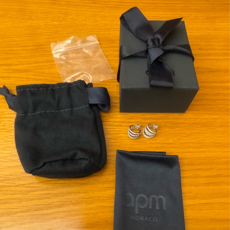 近新apm CROISETTE Mini 5-Hoop Promesse 耳環 銀-11