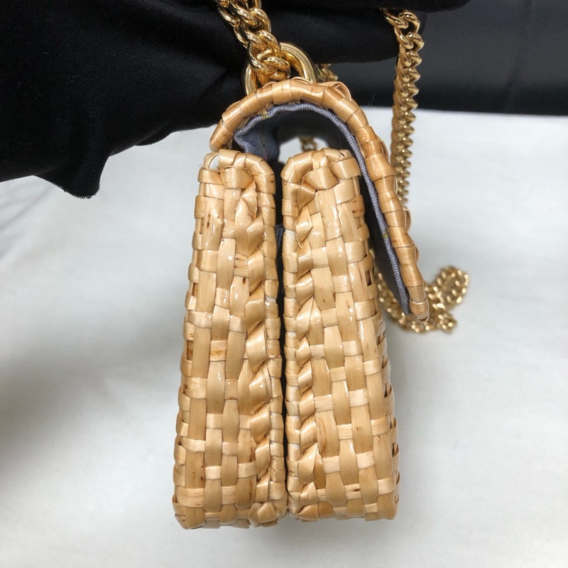 Gucci • 竹編方胖子鏈條包金釦-2