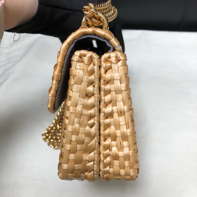 Gucci • 竹編方胖子鏈條包金釦-3