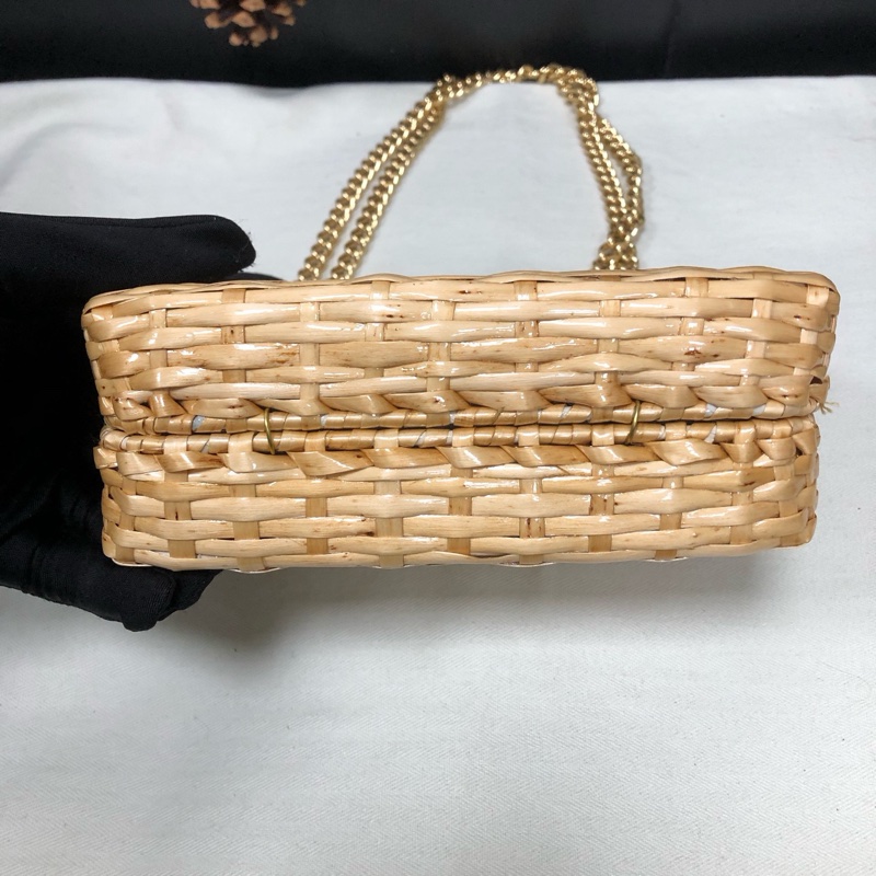 Gucci • 竹編方胖子鏈條包金釦-4