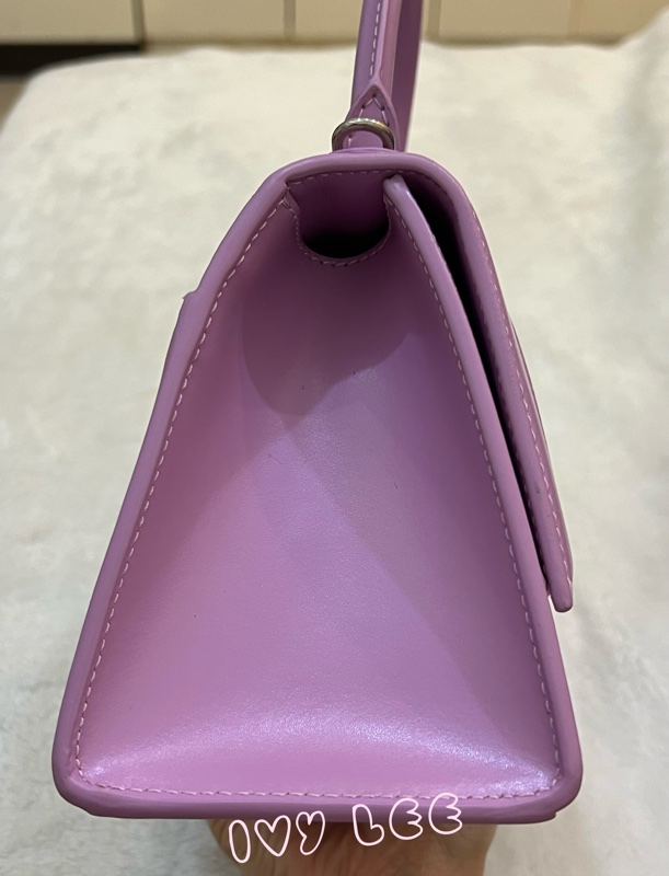 BALENCIAGA 巴黎世家 Hourglass B logo 二用沙漏包 593546-粉紫 斜背包 正品 二手精品 s-4