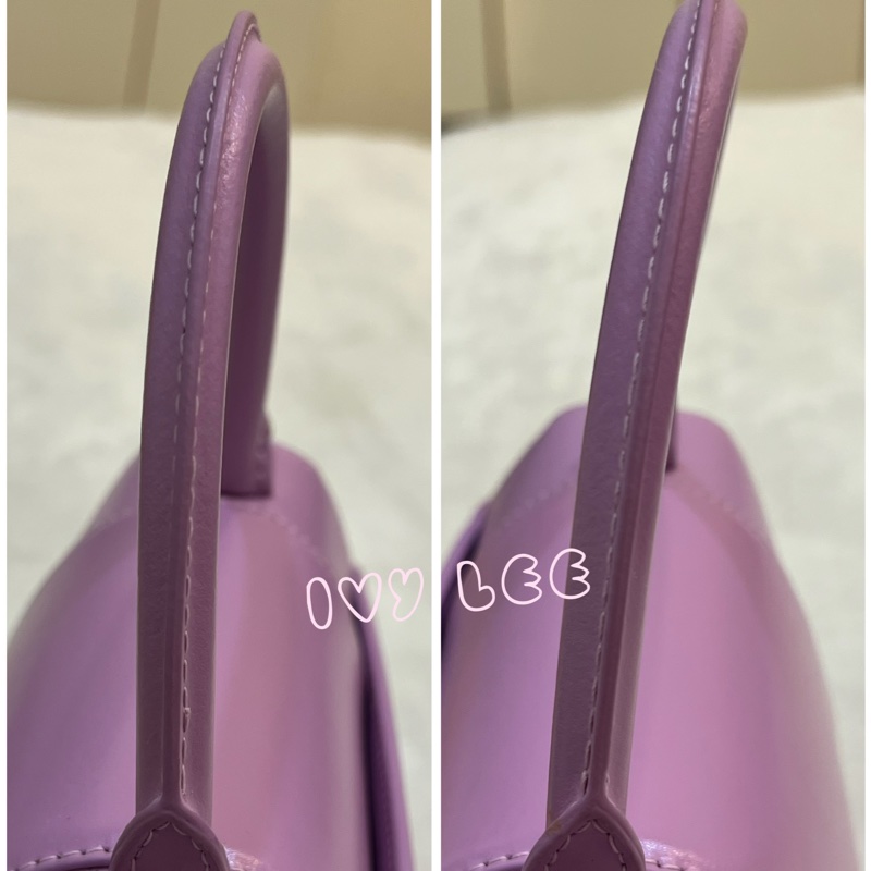 BALENCIAGA 巴黎世家 Hourglass B logo 二用沙漏包 593546-粉紫 斜背包 正品 二手精品 s-6