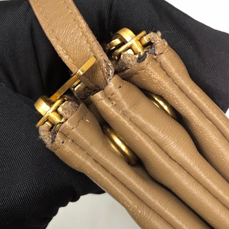 Celine • 經典奶茶色全皮Trio三層風琴包-4