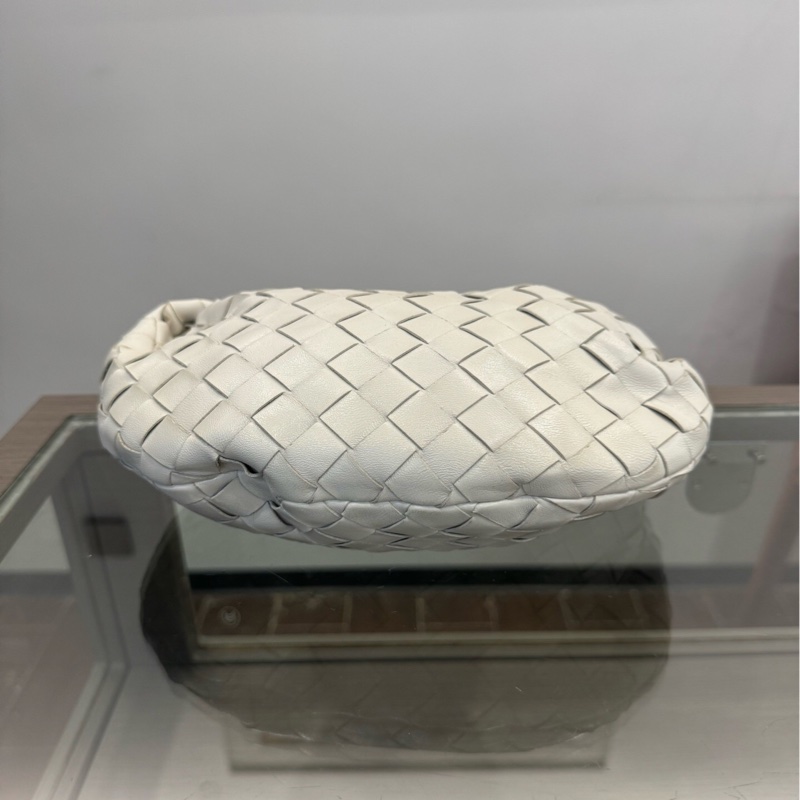葆蝶家Bottega Veneta BV mini Jodie白色編織餃子包/手提包23c-1
