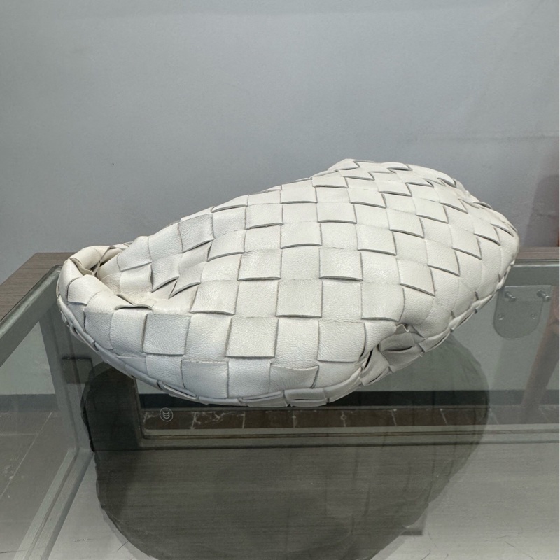 葆蝶家Bottega Veneta BV mini Jodie白色編織餃子包/手提包23c-2