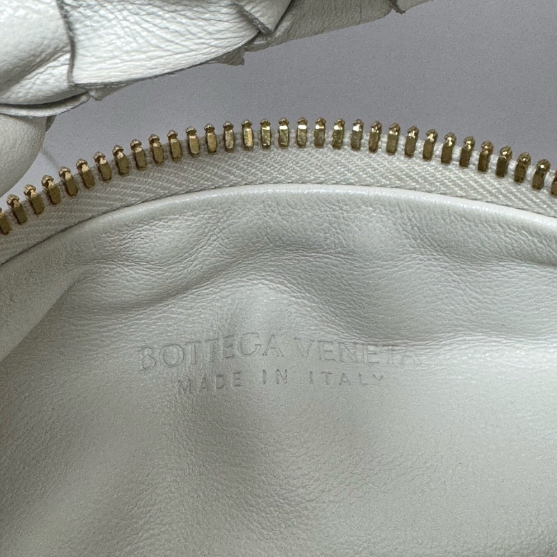 葆蝶家Bottega Veneta BV mini Jodie白色編織餃子包/手提包23c-5