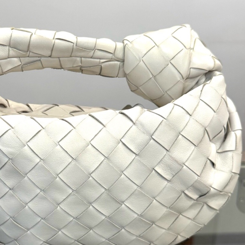 葆蝶家Bottega Veneta BV mini Jodie白色編織餃子包/手提包23c-8