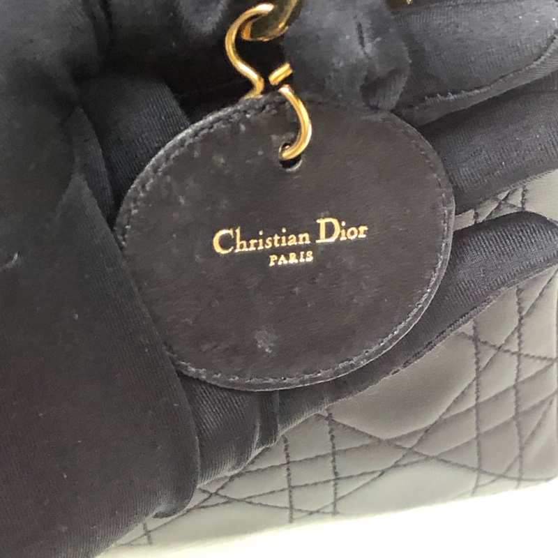Dior • Lady Dior 經典黑金羊皮五格戴妃包-6