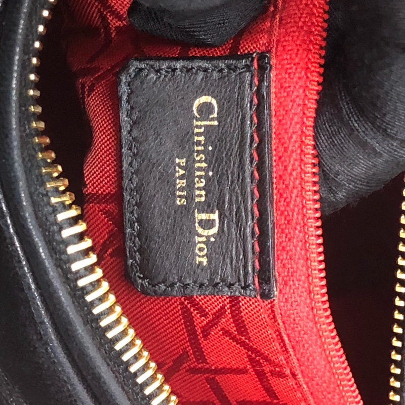 Dior • Lady Dior 經典黑金羊皮五格戴妃包-7