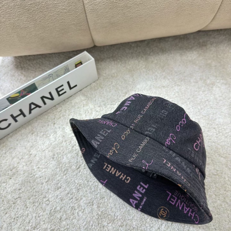 Chanel • 牛仔塗鴉漁夫帽-2