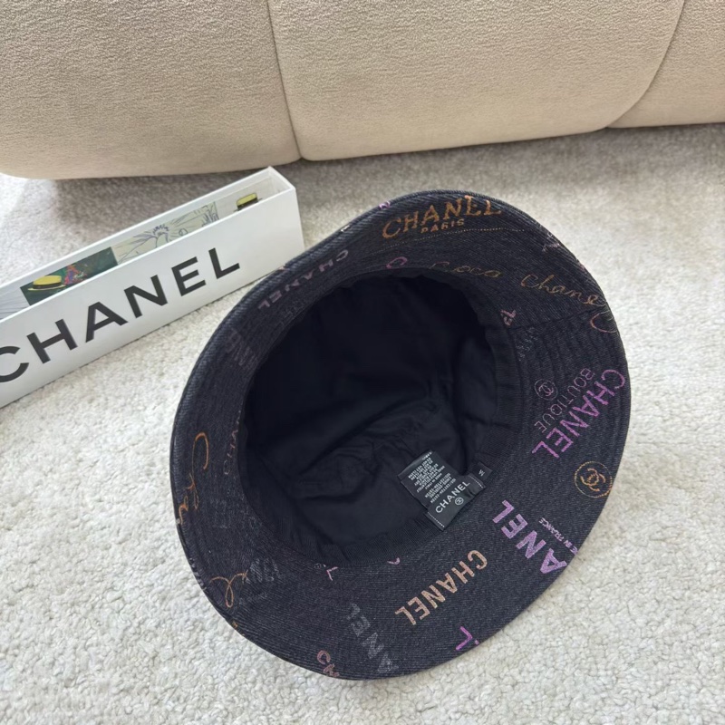 Chanel • 牛仔塗鴉漁夫帽-3