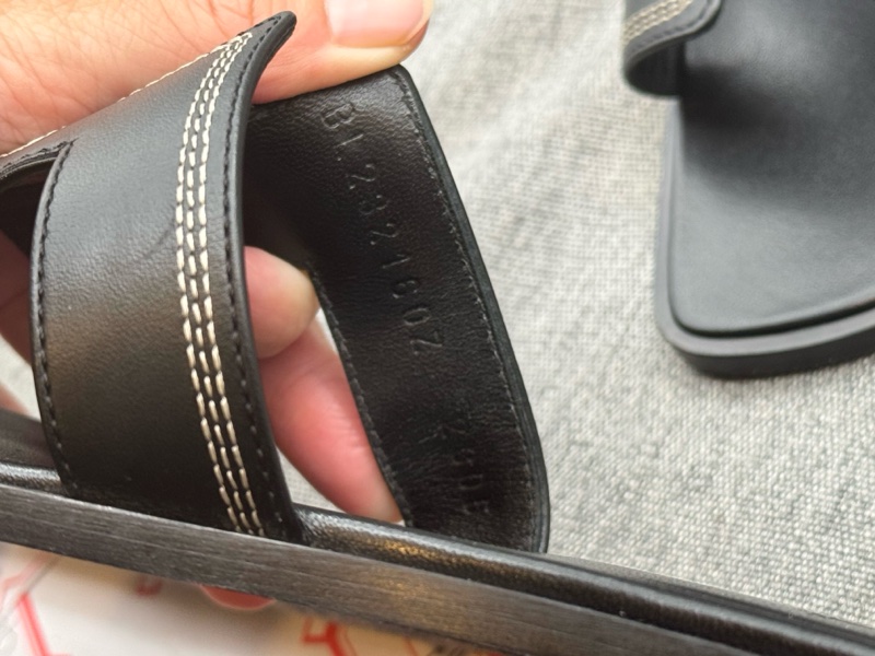 Hermes Oran H拖鞋 黑色牛皮 37碼-4