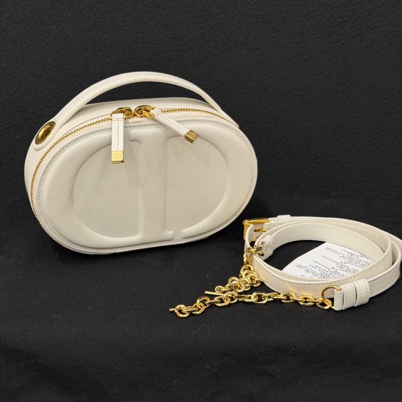Dior 迪奧 signature 豬鼻子CD logo浮雕鏈條包-1