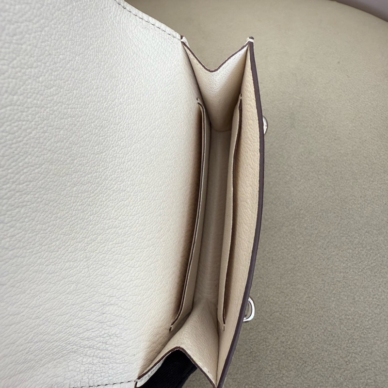 HERMES 愛馬仕 奶昔白豬鼻子Roulis Slim 銀扣 ec皮 U刻-8