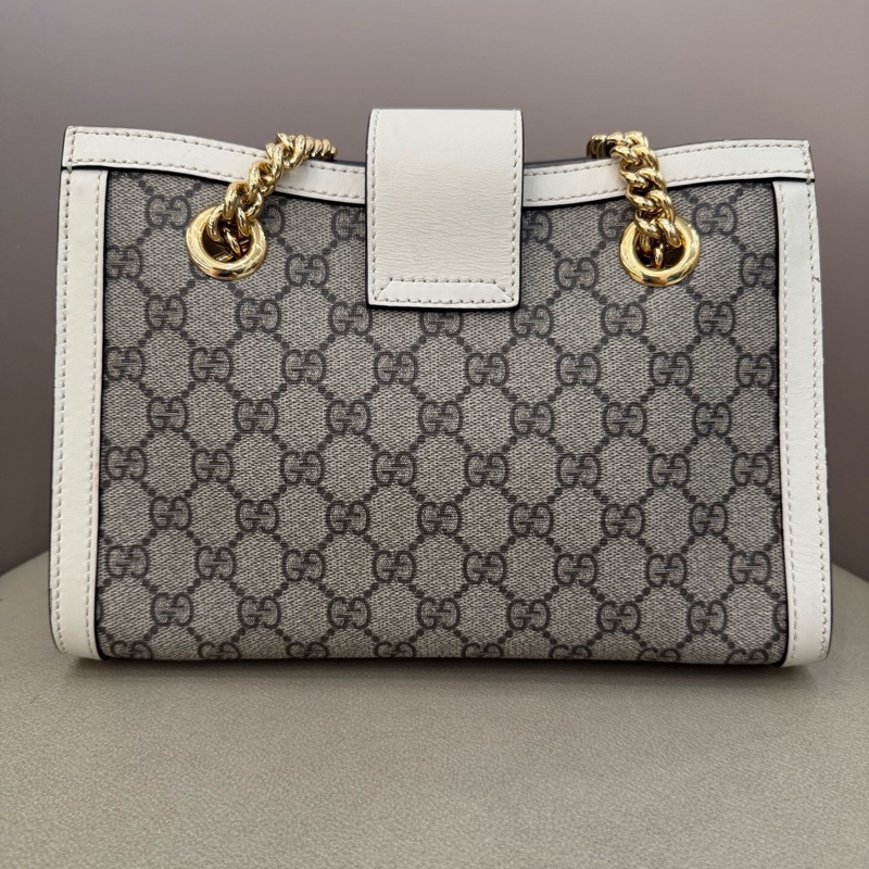 Gucci 古馳 padlock白色小號鏈條包-2