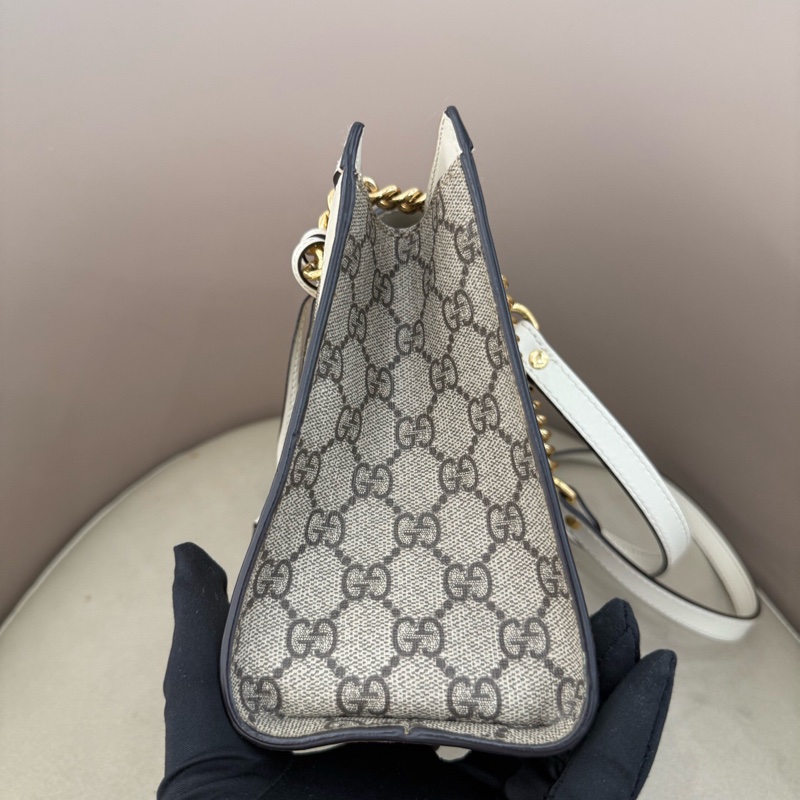 Gucci 古馳 padlock白色小號鏈條包-4
