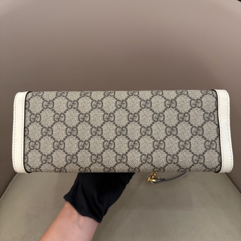 Gucci 古馳 padlock白色小號鏈條包-5