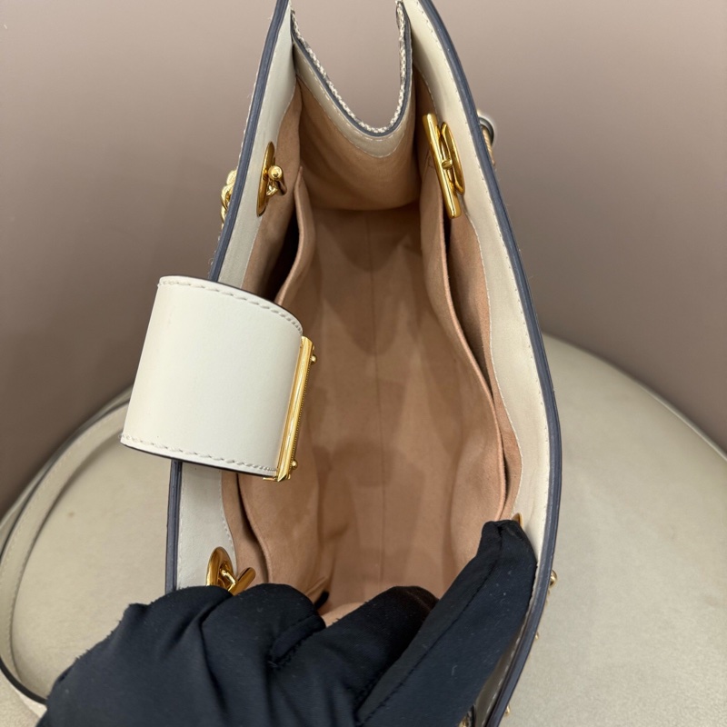 Gucci 古馳 padlock白色小號鏈條包-6