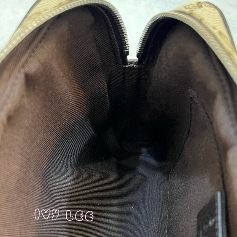 GUCCI 449174 GG LOGO 烏木咖色 咖啡 字紋 緹花 腰包 胸口包 斜背包 正品 二手精品-14