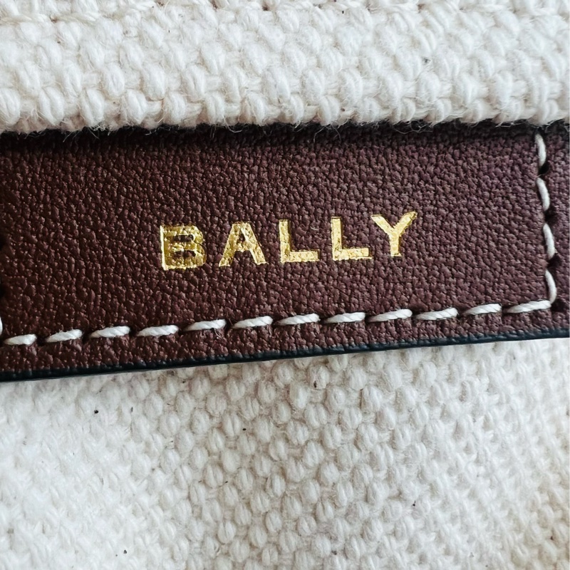 2025 小改款BALLY米白帆布橫式托特包#現貨在台#立刻出貨-11