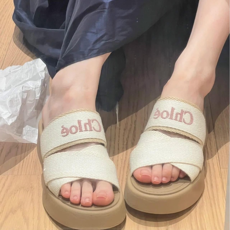 Chloe 39 Mila 刺繡草編拖鞋#在台現貨#立刻出貨-5