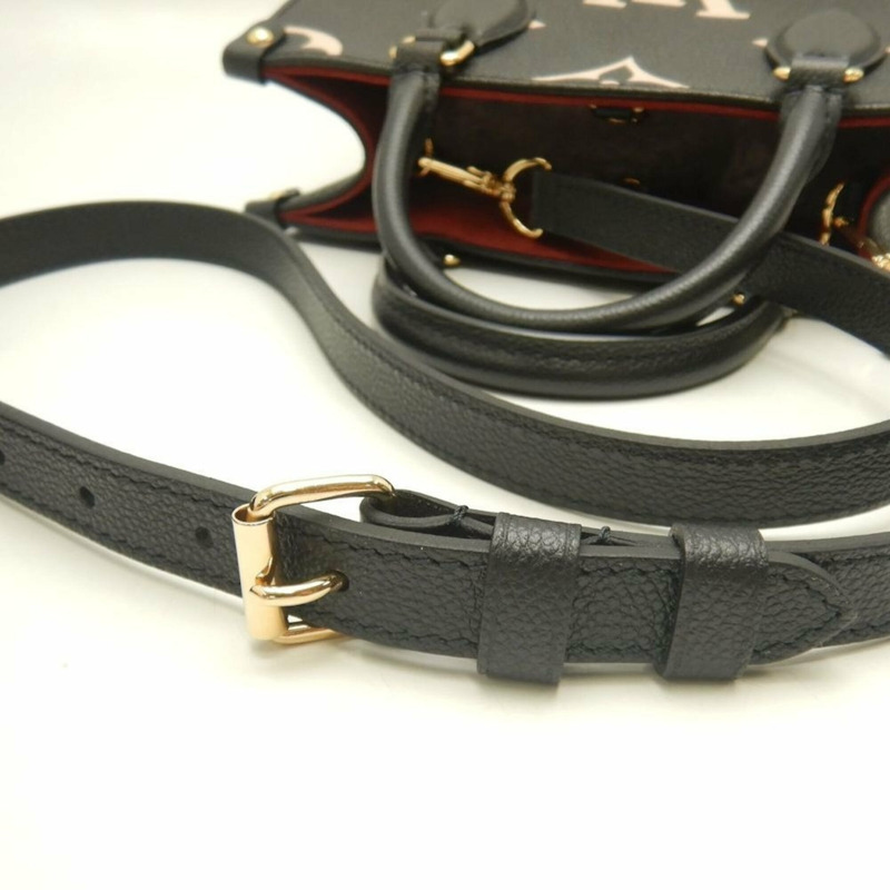 路易威登 Louis Vuitton 雙色 Monogram OnTheGo PM M45659 手提包 黑色 Empreinte 米色 女款 253836-2
