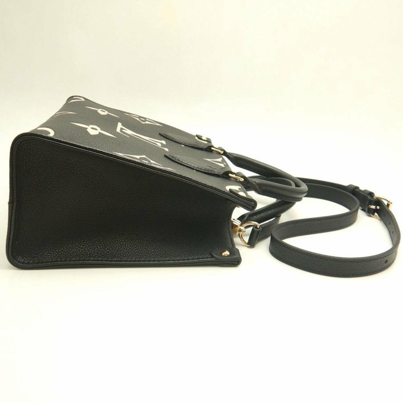 路易威登 Louis Vuitton 雙色 Monogram OnTheGo PM M45659 手提包 黑色 Empreinte 米色 女款 253836-6