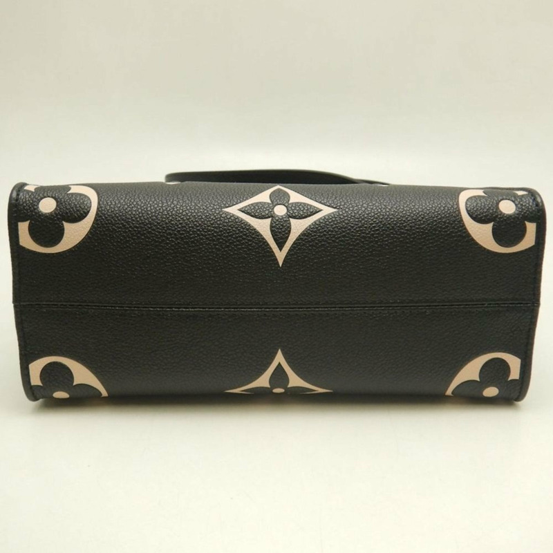 路易威登 Louis Vuitton 雙色 Monogram OnTheGo PM M45659 手提包 黑色 Empreinte 米色 女款 253836-7