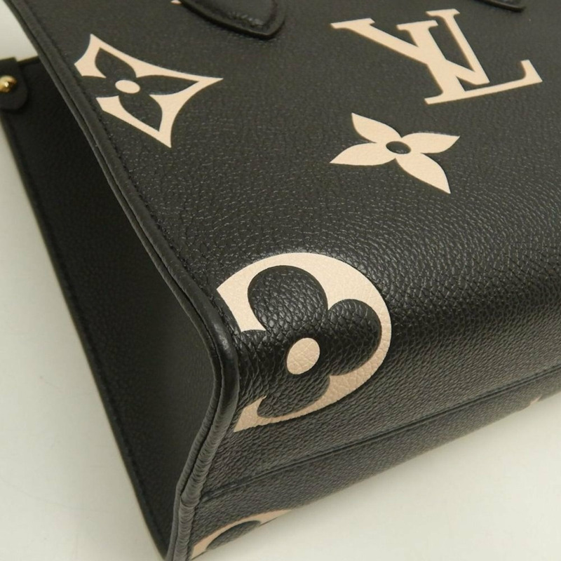 路易威登 Louis Vuitton 雙色 Monogram OnTheGo PM M45659 手提包 黑色 Empreinte 米色 女款 253836-11