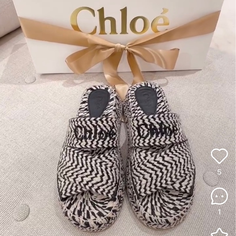 Chloe 39 Mila 刺繡草編拖鞋#現貨在台#立刻出貨-0