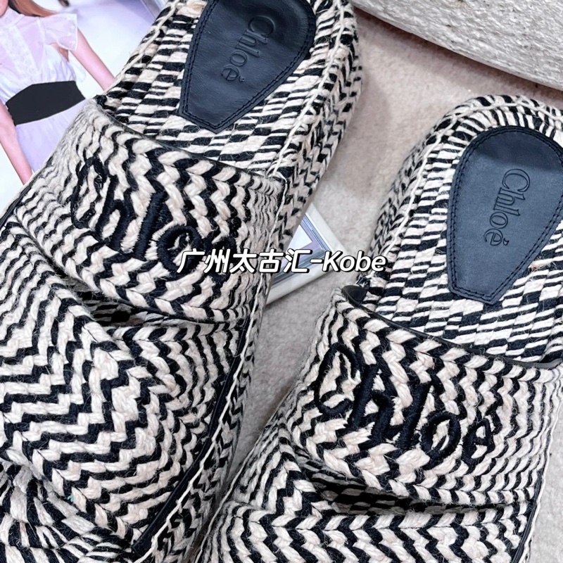 Chloe 39 Mila 刺繡草編拖鞋#現貨在台#立刻出貨-3
