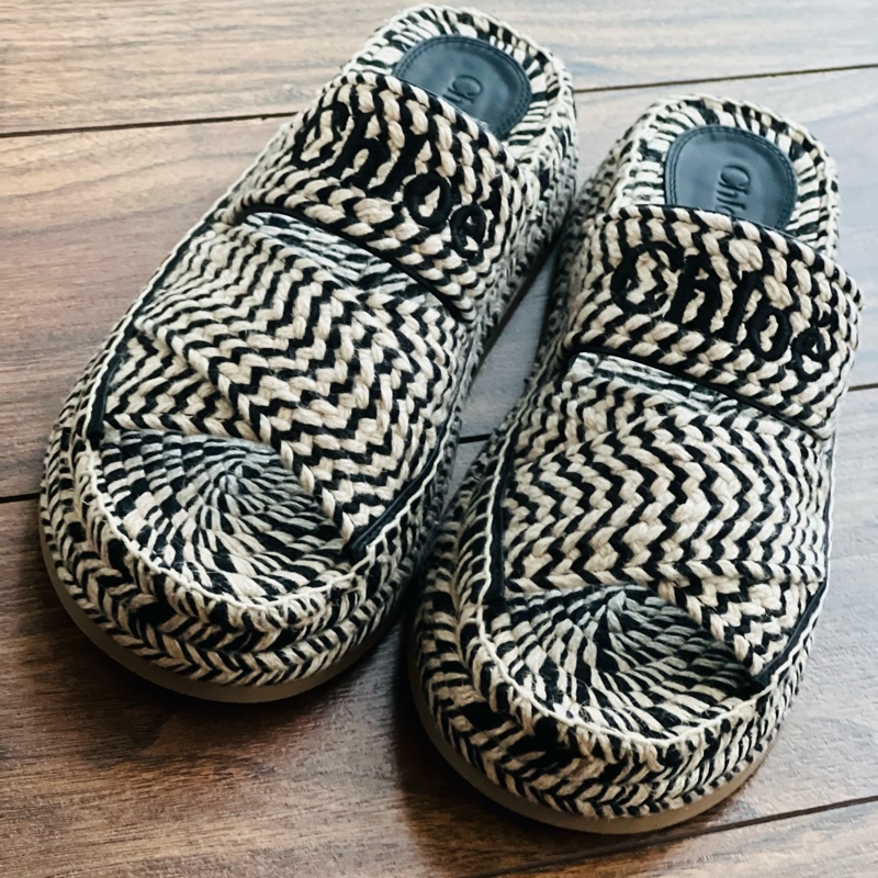 Chloe 39 Mila 刺繡草編拖鞋#現貨在台#立刻出貨-11