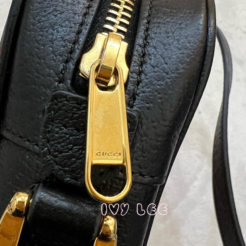 Gucci GG Ophidia 綠紅織帶 牛皮迷你 斜背包 肩背包 相機包 經典黑 719885 正品 二手精品-6