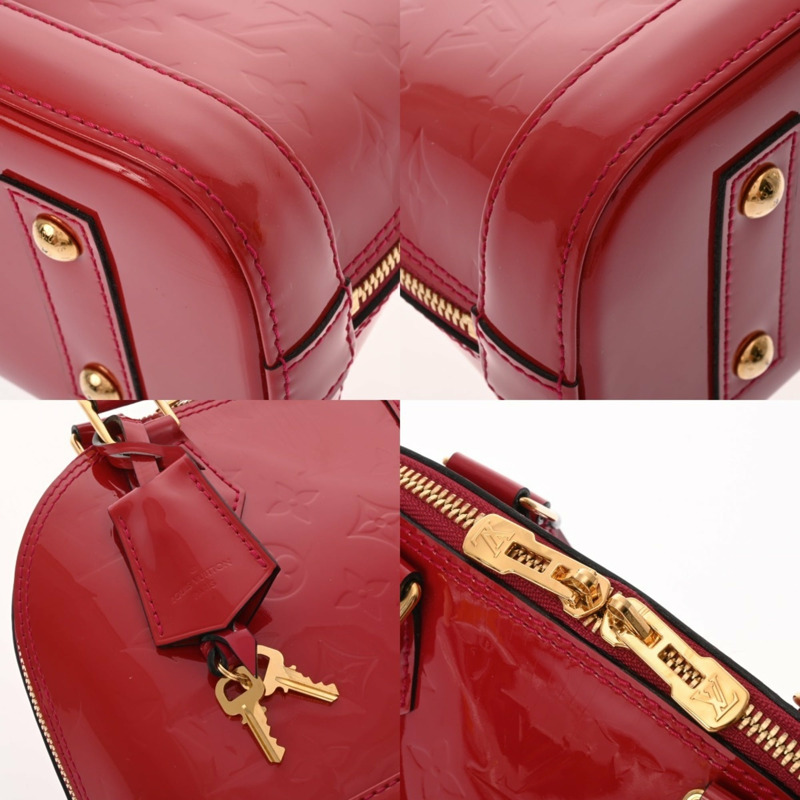 路易威登 (LOUIS VUITTON) Monogram Vernis Alma BB 2WAY Pomme d'Amour M91606 女士手提包 A 級二手 Ginzo-9