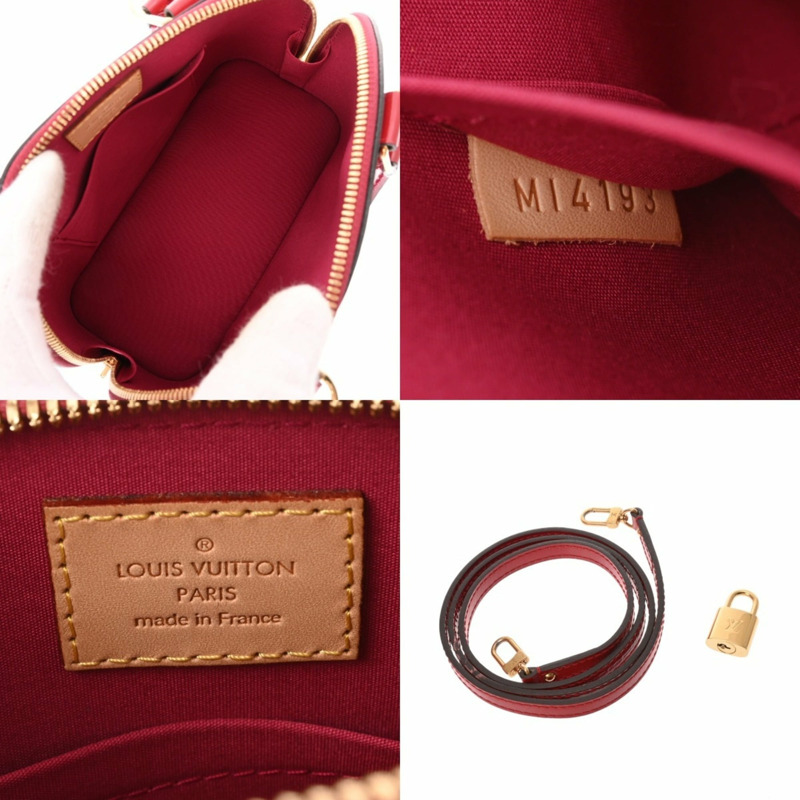 路易威登 (LOUIS VUITTON) Monogram Vernis Alma BB 2WAY Pomme d'Amour M91606 女士手提包 A 級二手 Ginzo-10