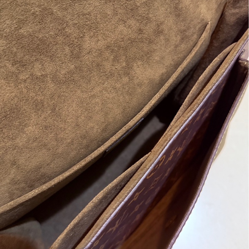 Louis Vuitton Marignan 經典老花與卡其綠色皮革LV M44800 拼接的兩用郵差包LV包包-2