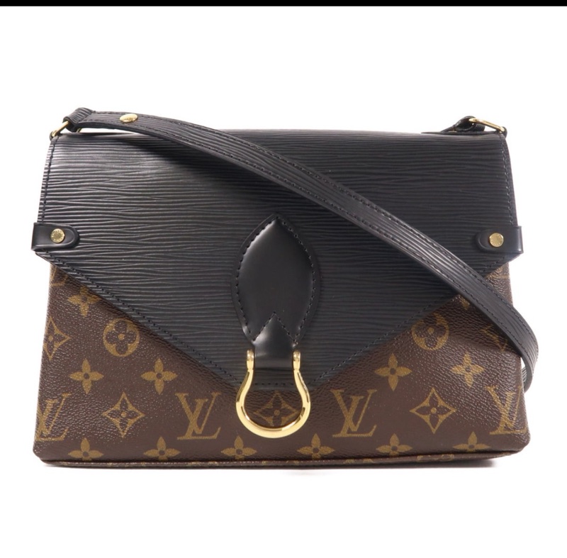 Louis Vuitton Monogram Epi Saint Michel LV M44030 EPI 經典的 Monogram 帆布與黑色 Epi 水波紋皮革材質LV包包-0