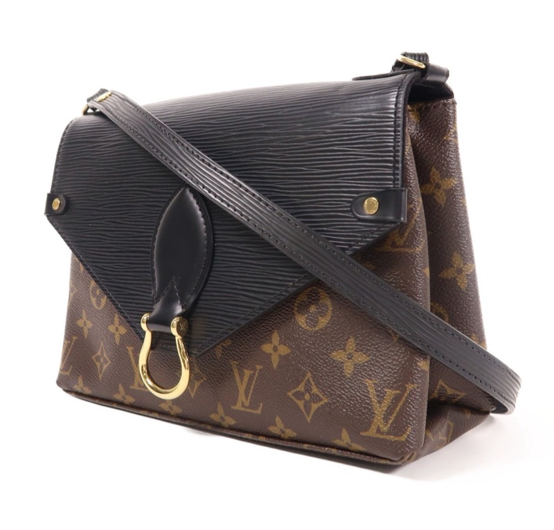 Louis Vuitton Monogram Epi Saint Michel LV M44030 EPI 經典的 Monogram 帆布與黑色 Epi 水波紋皮革材質LV包包-1