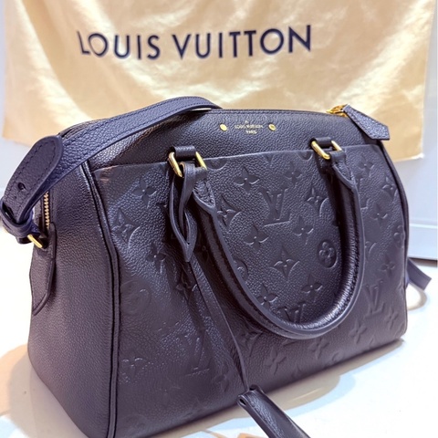 黑色 Louis Vuitton Speedy 25 Empreinte 壓紋牛皮手袋LV包包購於台灣專櫃